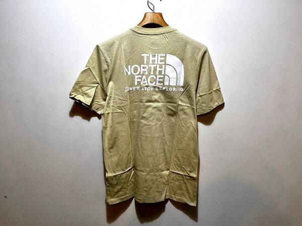 送料無料 即決 新品 正規品 USA限定 The North Face ノースフェイス US-XXL バックプリント ハーフドーム ロゴ 半袖Tシャツ ベージュ