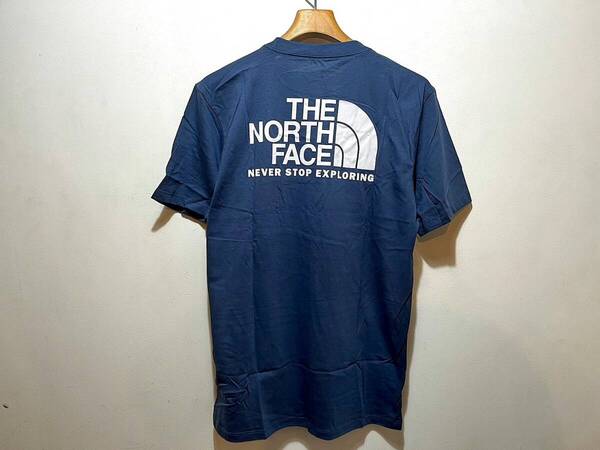 送料無料 即決 新品 正規品 USA限定 The North Face ノースフェイス US-M ハーフドームプリント ロゴ 半袖Tシャツ ダークブルー