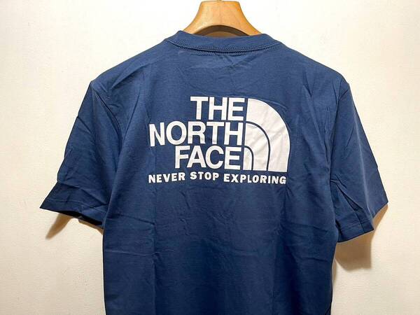 送料無料 即決 新品 正規品 USA限定 The North Face ノースフェイス US-L ハーフドームプリント ロゴ 半袖Tシャツ S.BLUE