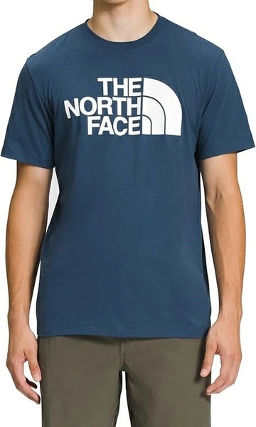 送料無料 即決 新品 正規品 USA限定 The North Face ノースフェイス US-XXL ハーフドームプリント ロゴ 半袖Tシャツ ダークブルー
