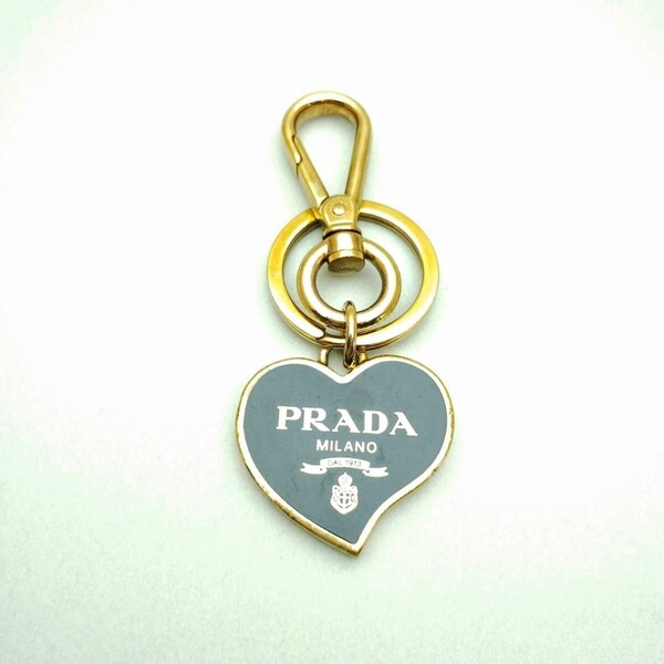 PRADA プラダ キーホルダー キーリング チャーム ハート バッグチャーム メモ3▲