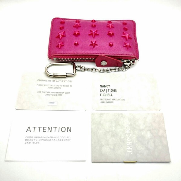キーケース ジミーチュウ 小銭入れ コインケース JIMMY CHOO カード付き メモ▲A7