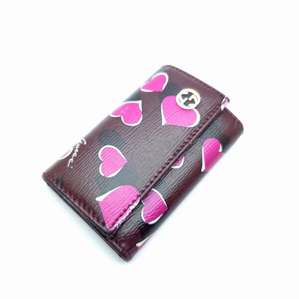 キーケース グッチ ハートビートプリント GUCCI 6連 メモB3