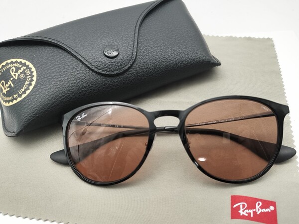 良品 Ray-Ban レイバン サングラス ブラック ブラウン ケース付き RB3539