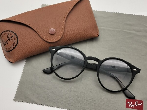 Ray-Ban レイバン サングラス ブラック RB2180 ライトブルー ケース付き