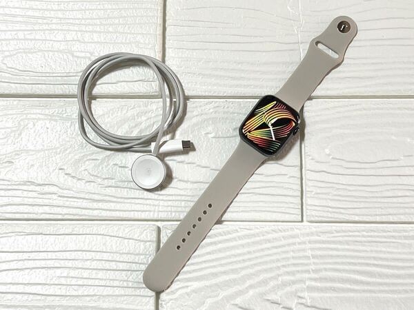 ★ 美品 バッテリー100% ★ Apple Watch Series 8 45mm ステンレススチール アップルウォッチ GPS Cellular シリーズ8 新品社外バンド付き
