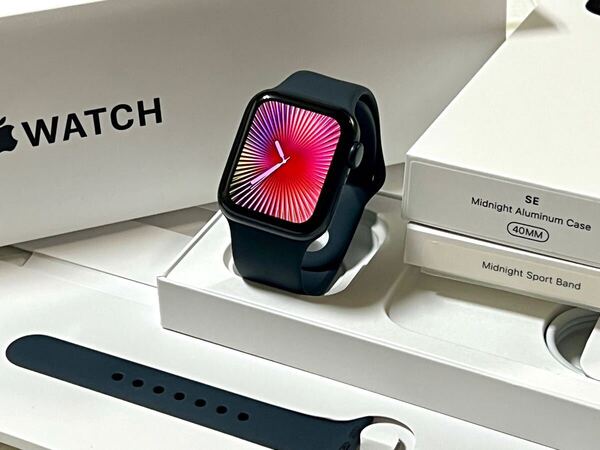 ★ 即決 バッテリー88% ★ Apple Watch SE2 40mm アップルウォッチ ミッドナイト アルミニウム 第2世代 GPS 純正品 スポーツバンド