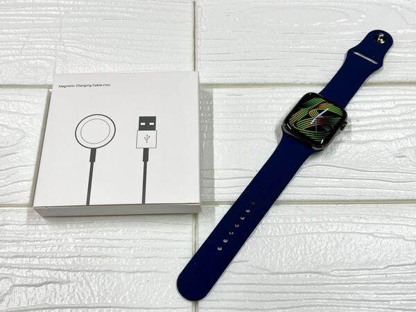 ★ 美品 バッテリー87% ★ Apple Watch Series 6 44mm ブラック 黒 ステンレス アップルウォッチ GPS Cellular シリーズ6 付属品新品未使用