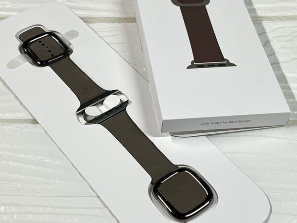 ★ 美品 即決 ★ Apple Watch 正規品 ダークトープ モダンバックル 42mm 41mm 40mm Mサイズ アップルウォッチ 純正品 Applewatch