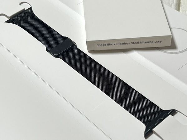 ★ 即決 送料無料 ★ Apple watch 正規品 ミラネーゼループ スペースブラック ステンレススチール 46mm 45mm 44mm アップルウォッチ 純正品