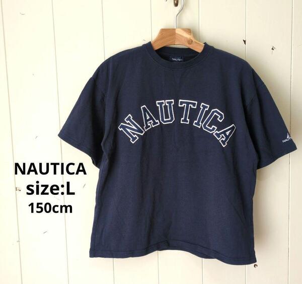 ノーティカ アップリケ ロゴ 半袖 Tシャツ キッズ 150cm L ネイビー