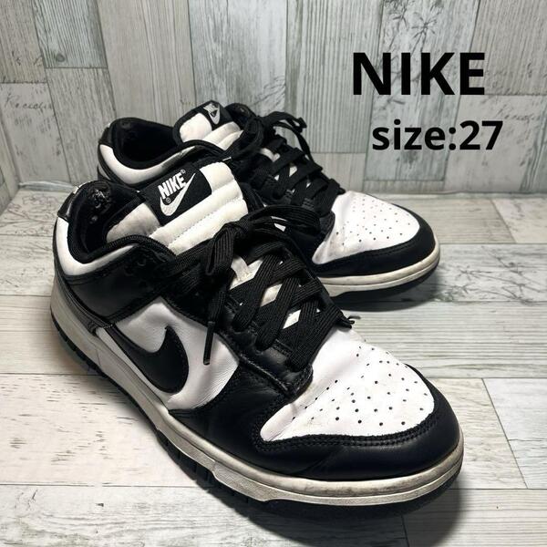 ナイキ NIKE スニーカー ダンク ロー パンダ ホワイト ブラック 27 靴