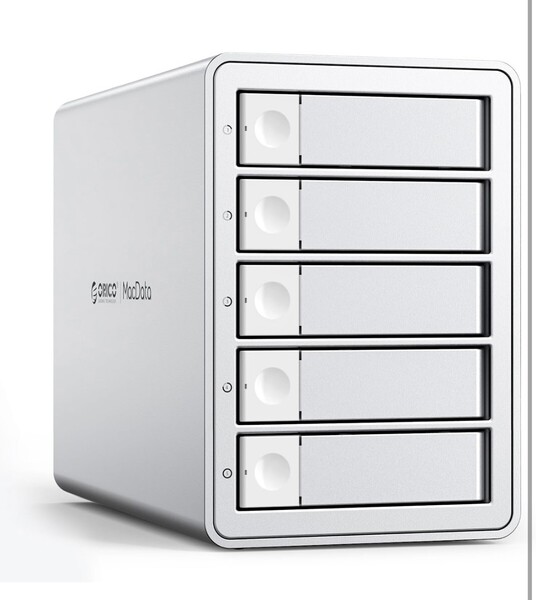 ORICO HDDケース 5台 デイジーフェイス機能付き USB 3.2 Gen 2 10Gbps 2.5/3.5インチ HDD ケース 22TBⅹ5 大容量 HDD 外付けケース 9958C3