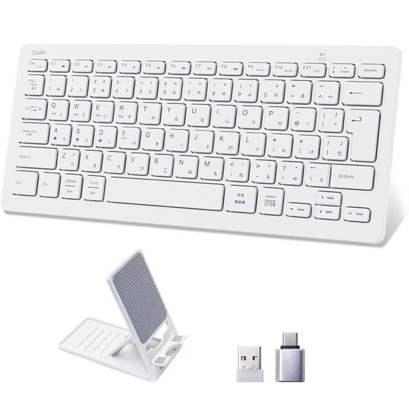 EWiN キーボード ワイヤレス bluetoothとusb無線両対応 JIS日本語配列 小型 mac android ios Windows多OS対応