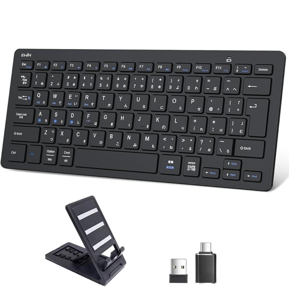 EWiN キーボード ワイヤレス bluetoothとusb無線両対応 JIS日本語配列 小型 Windows mac ios android対応 ipad iphone