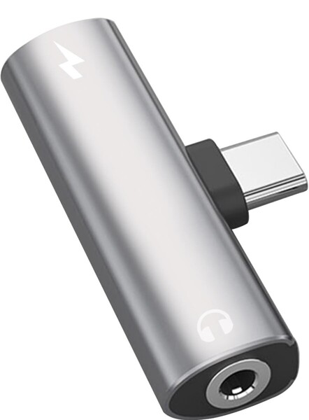 Topamz 2in1 タイプC イヤホン変換 アダプタ 【iPhone 16 シリーズ対応】Type C to 3.5mm イヤホンジャック 変換アダプター (シルバー)