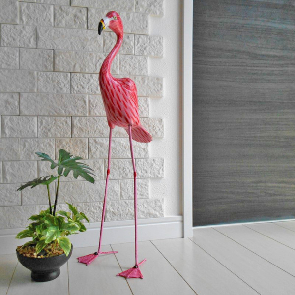 フラミンゴ Flamingo 50cm ヒルトン ハワイアン ビレッジ ワイキキ ビーチ リゾート アロハ バードオブジェ アジアン雑貨 バリ雑貨