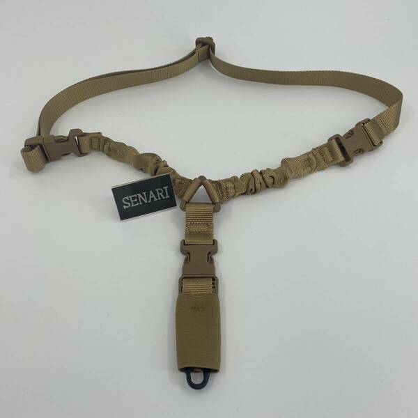S-171/サバゲー/ 便利!! ワンタッチ タクティカル 1点式スリング 疲労軽減 / タンカラー カーキ