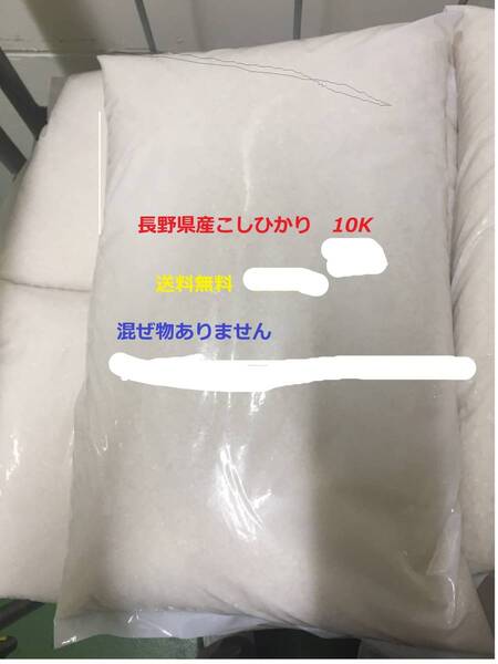 トトロ 様 専用 長野県産令和6年産 コシヒカリ 100%10kg 業務用 送料無料