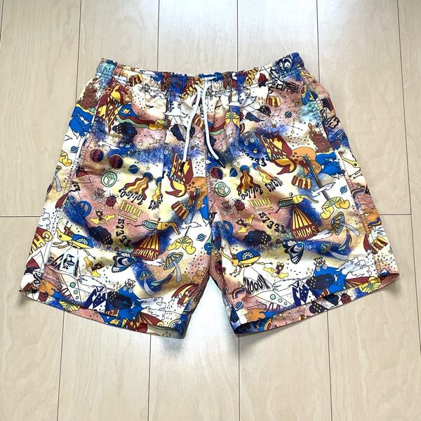 美品【Mサイズ】チャムス ショートパンツ CHUMS サーフパンツ 水着ショーツ ショートパンツ 速乾性 ハーフパンツ 総柄 半袖シャツ Tシャツ