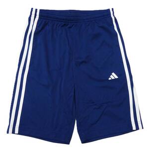 H-226-3 新品 adidas アディダス ハーフパンツ ジュニア キッズ スリーストライプ【150】薄手 ネイビー 品番IC5668-ECL71