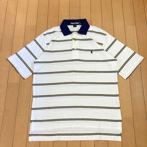 【良品】90's POLO GOLF ポロゴルフ ボーダー ポロシャツ良カラー! ポロシャツ 半袖 ボーダー柄 ボーダー ロゴ刺繍 ゴルフウェア