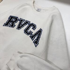 RVCA スウェット ヘビーウェイト 立体ロゴ ホワイト メンズS