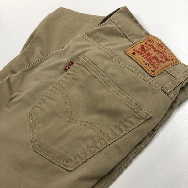 Levi's502 W33L32 スリムカラーパンツ ベージュ メンズM