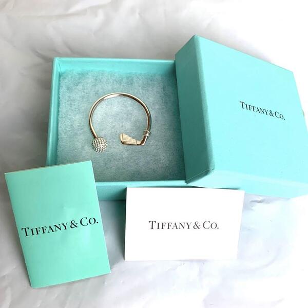 【極美品】Tiffany&Co. ティファニー キーリング キーホルダー ゴルフモチーフ SV925 保存箱付き ギャランティカード シルバー 銀