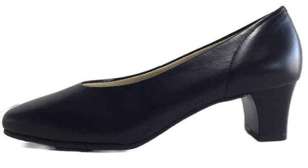 Janis Elegance ジャニスエレガンス 8002 黒 24.0cm 婦人 パンプス 幅広 4E 本革 日本製