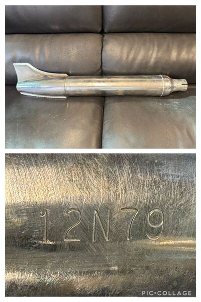 65240-61 純正 フィッシュテール マフラー ロケット 12N79 ビンテージ パン アーリー ショベル オリジナル 当時物 30-0141 デュオグライド