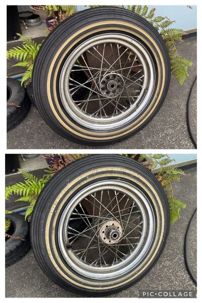 54-78 XL アイアン リア ドラム スポーク ホイール 16インチ SHINKO シンコー E240 スターハブ 16x3.00 スポーツスター 52-0172