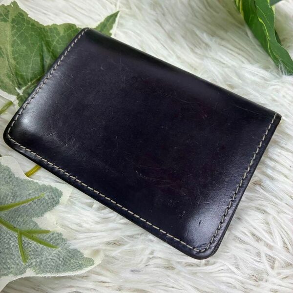 美品 Whitehouse Cox ホワイトハウスコックス カードケース Bridle Leather ブライドルレザー ハンドメイド イギリス製 英国製 紺