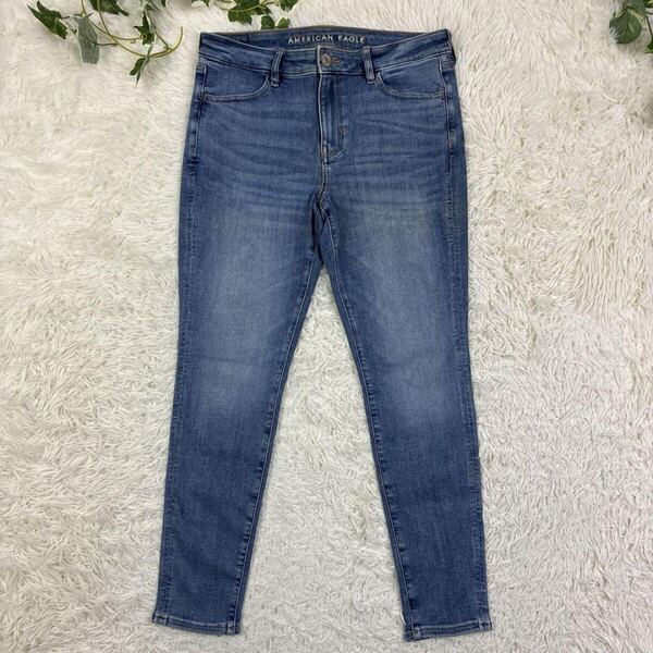 美品 American Eagle アメリカンイーグル JEGGING ジェギング ネクストレベルストレッチ ストレッチスキニーデニムパンツ US10