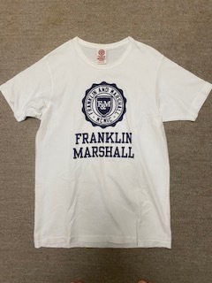 FRANKLIN MARSHALL フランクリンマーシャル 半袖 Tシャツ サイズ S ホワイト メンズ