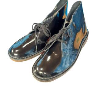 未使用品 arrows別注 clarks desert boot エナメル パテント gb51/2 us71/2 クラークス