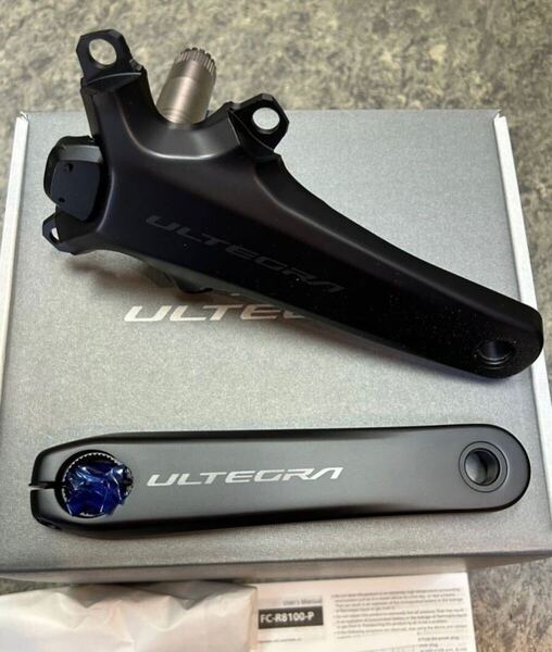 160mm 新品 新型アルテグラ 12s用 パワーメーター内蔵クランクセット FC-R8100-P クランクアーム左右160mm(ギヤなし、充電ケーブル他付属)