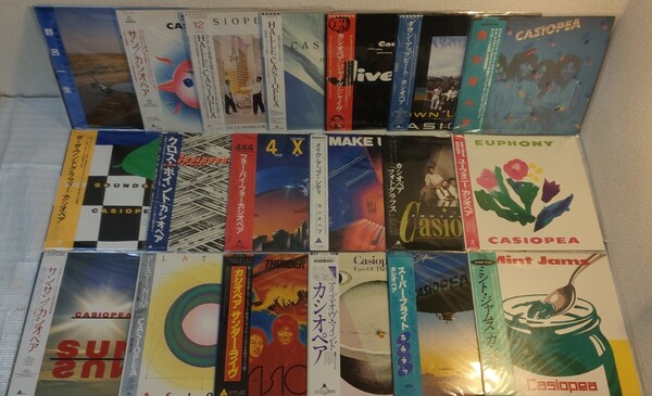 カシオペア帯付きLP16枚+3枚セット ハービーメイソン ネーサンイースト ボブジェイムス リーリトナー ドングルーシン 野呂一生