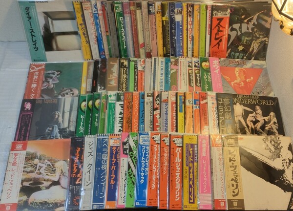 洋楽ロック系LP81枚+1枚セット レッドツェッペリン ストレイ クイーン ユーライアヒープ ダイアーストレイツ ディープパープル 他