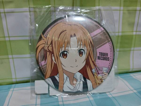 ソードアート・オンライン アリシゼーション × TOWER RECORDS コラボ 缶バッジ アスナ 未開封品 SAO MD01-4288 タワレコ限定