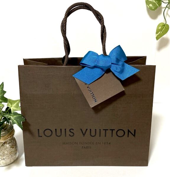 ルイヴィトン「LOUIS VUITTON」ショッパー 旧型 メッセージカード付き (4865) 紙袋 ショップ袋 ブランド紙袋 小物箱サイズ 折らずに配送