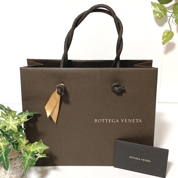 ボッテガヴェネタ「BOTTEGA VENETA」 ショッパー ミニ封筒 (4930) 正規品 付属品 ショップ袋 ブランド紙袋 手提げ袋 長財布箱サイズ