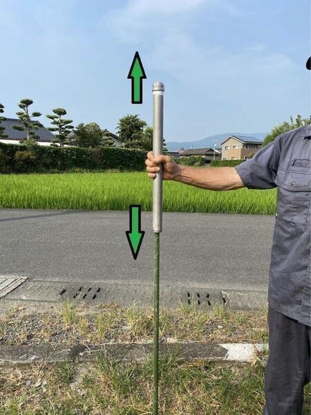 農業用支柱や電気柵支柱の打ち込み道具(ステンレス製)ショートタイプ