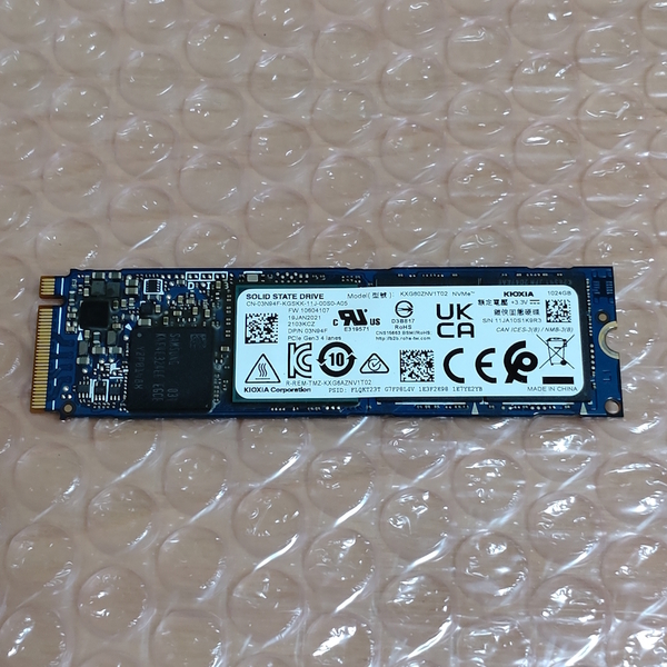 ★送料無料★ KIOXIA M.2 PCIe NVMe SSD1024GB (1TB) / KIOXIA KXG60ZNV1T02 / CrystalDiskInfo正常 / T670
