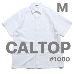 CAL TOP #1000 polyester 100% MADE IN U.S.A. White M キャルトップ カルトップ シャツ ホワイト 米国製 半袖