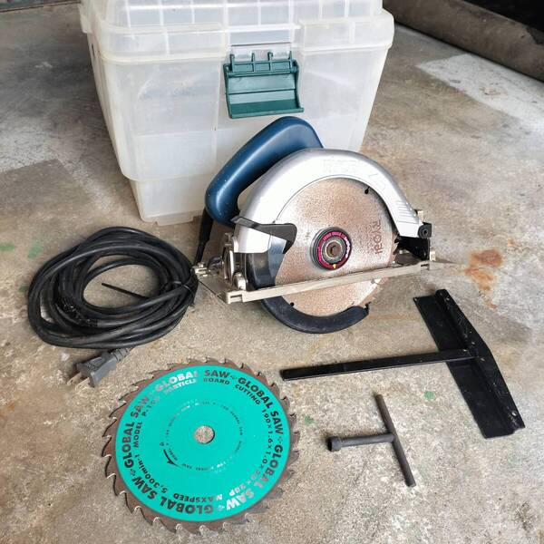 RYOBI 電気丸ノコ W-19D 190mm 替え刃 ケース付き リョービ 丸のこ 動作確認済み
