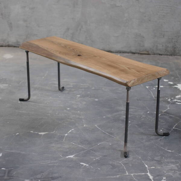 【現品販売】wood iron table 34*80*28 アイアン ローテーブル 机 鉄脚 一枚板 tab12