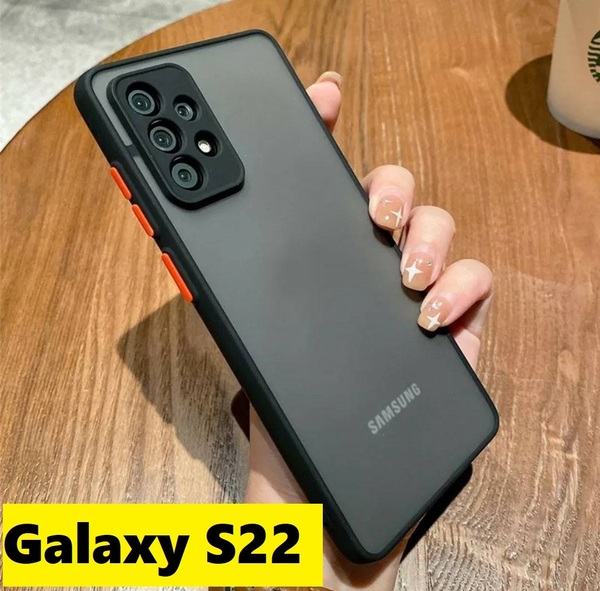 Galaxy S22 半透明 マット 黒 Galaxyケース