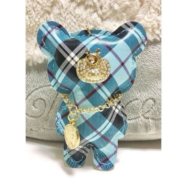 新品/可愛い/くまさん/バッグチャーム/キーリング付き/キーホルダー/レディース バッグ 可愛い ブルー