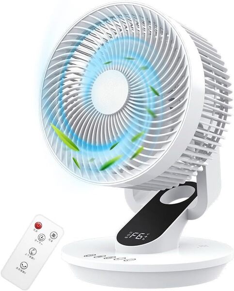 サーキュレーター 極静音 【全新モデル 節電&猛暑対策&360度首振り】扇風機 リビング扇風機 卓上扇風機 大風量 30畳 DCモーター